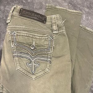 Margie Rock Revival Women's Green Skinny Jeans